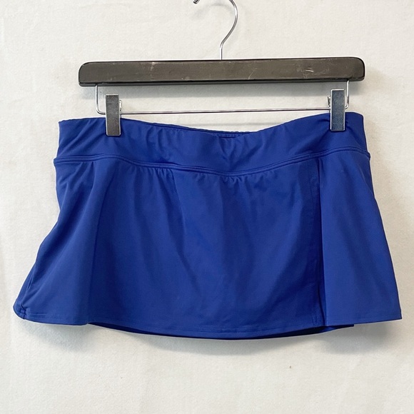 Lands' End Deep Sea Blue Swim Skirt Skort Womens Sz 10 - Picture 1 of 6